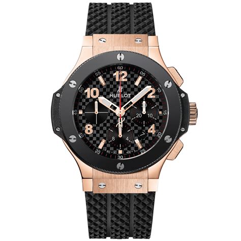 hublot gold black face watch|big bang gold ceramic 44mm.